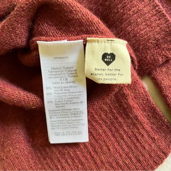 Madewell Wiltshire V-Neck Pullover Wool Blend Sweater in Size M - Picture 8 of 9